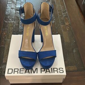 Dream Pairs Women's Blue High Heel Sandals